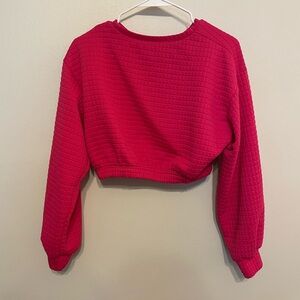 💰SHEIN hot pink cropped sweatshirt